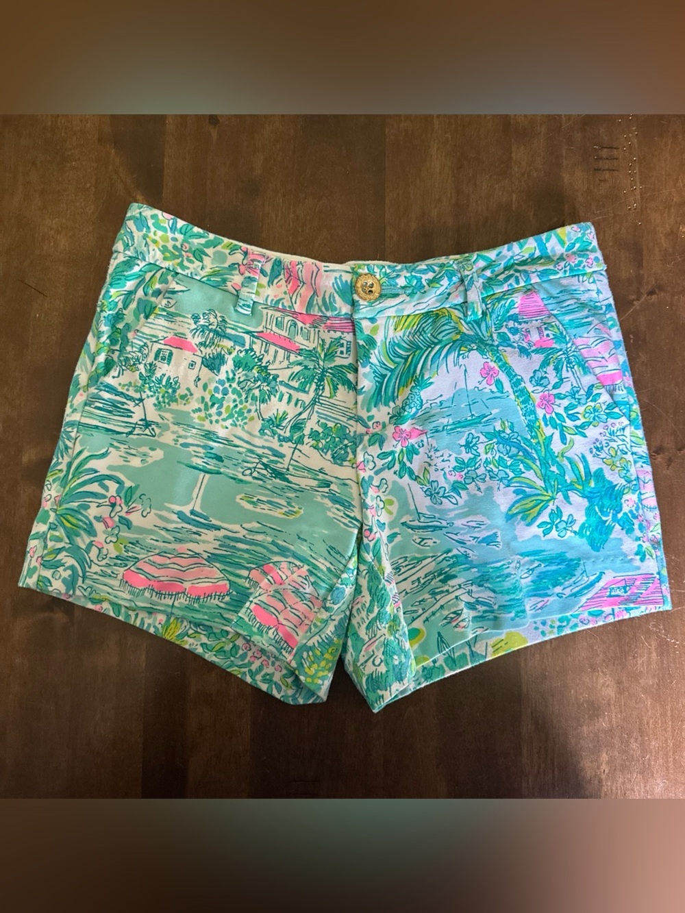 Lilly Pulitzer Size 00 Callahan Knit Shorts Resortwear Summer Travel Beach